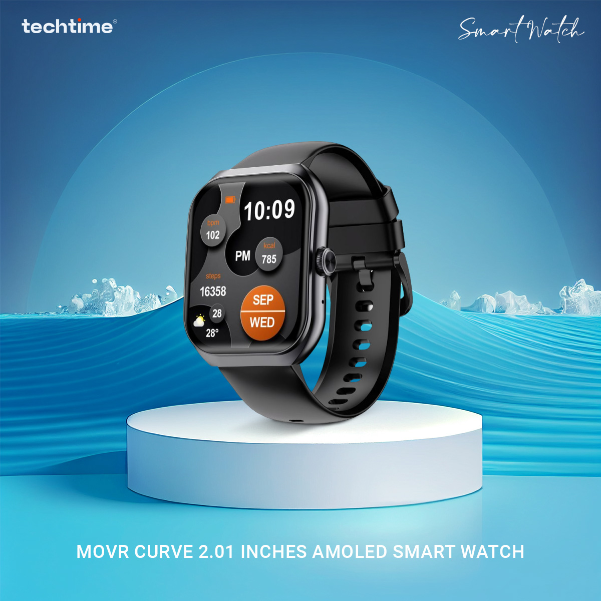 Picture of MOVR Curve, IP67 Waterproof, 2.01 inches AMOLED Always on Display