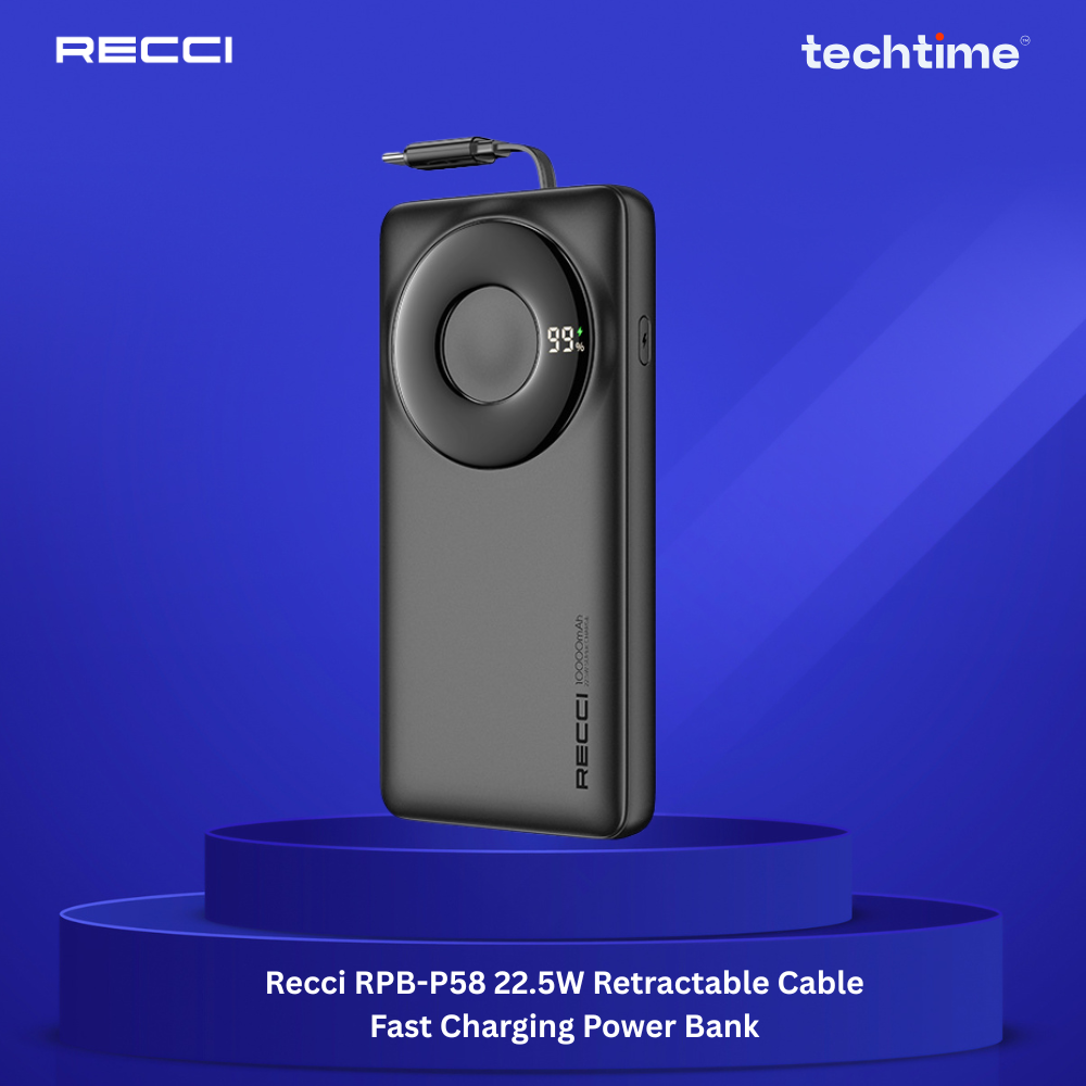 Picture of Recci RPB-P58 22.5W Retractable Cable Fast Charging Power Bank