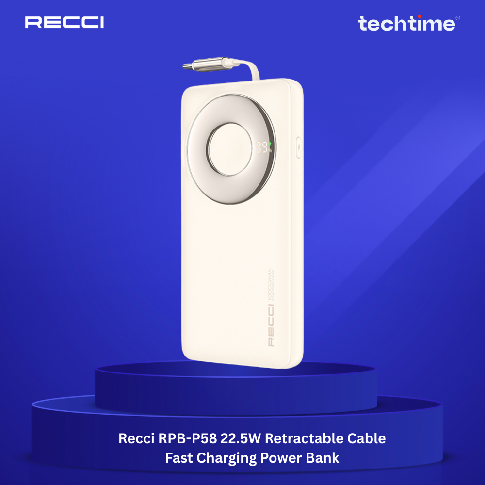 Picture of Recci RPB-P58 22.5W Retractable Cable Fast Charging Power Bank