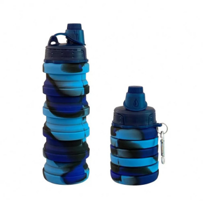 Picture of Portable Retractable Travel Bpa Free Outdoor 500Ml Water Bottle Sport Foldable Collapsible Silicone Water Bottle