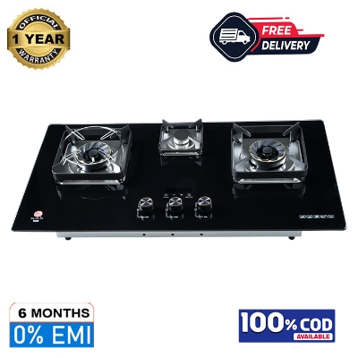 Buy RFL BUILT IN GLS LPG HOB VENUS 3 BURNER with Timer Option and Flame failure Device Online at Best Price
