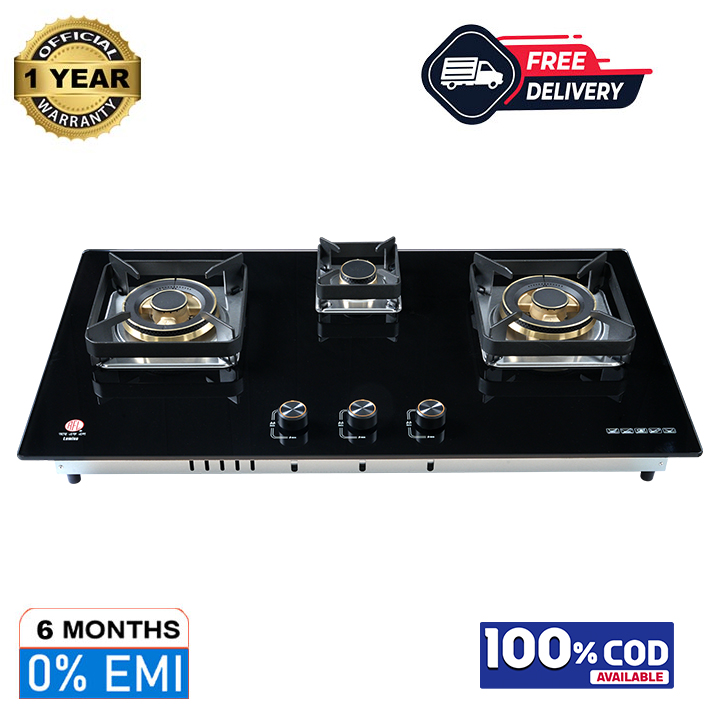 Buy RFL BUILT IN GLS LPG/Cylinder HOB LUMINA 3 BURNER with Flame failure Device Online at Best Price