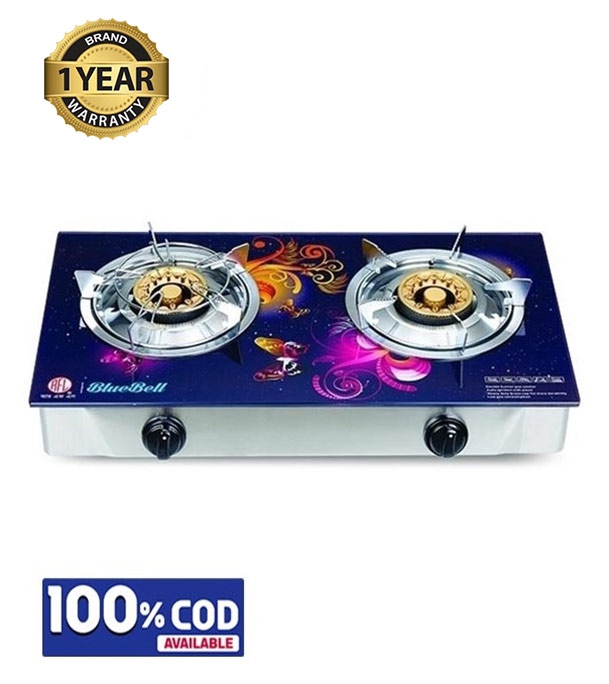 Picture of RFL Double Glass Gas Stove Bluebell (Cylinder gas)