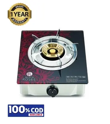 Picture of RFL Single Glass Gas Stove Rosee (Cylinder Gas)
