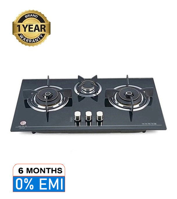 Picture of RFL Built In Glass Hob Orchid 3 Burner (Cylinder Gas)