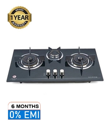 Picture of RFL Built In Glass Hob Orchid 3 Burner (Cylinder Gas)