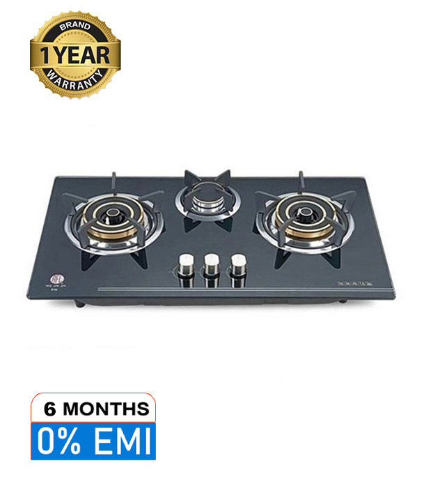 Picture of RFL Built In Glass Hob Iris 3 Burner (Cylinder Gas)