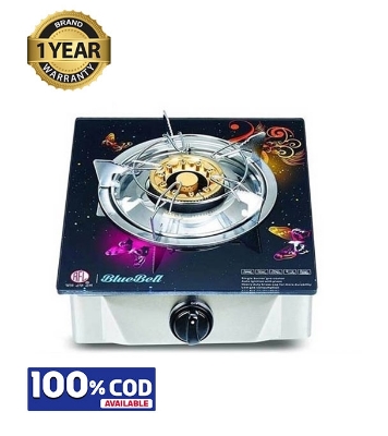 Picture of RFL Single Glass Gas Stove Bluebell (Cylinder Gas)