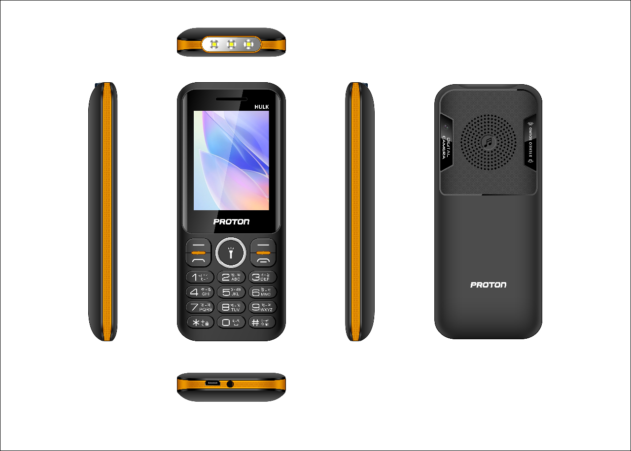 Buy Proton Mobile Phone-RE-HULK with 3000mAh Li-ion Battery and 2.4  inch, Bright Color Display and   Automatic Call Recorder (Multi Color) at Best Price in Bangladesh