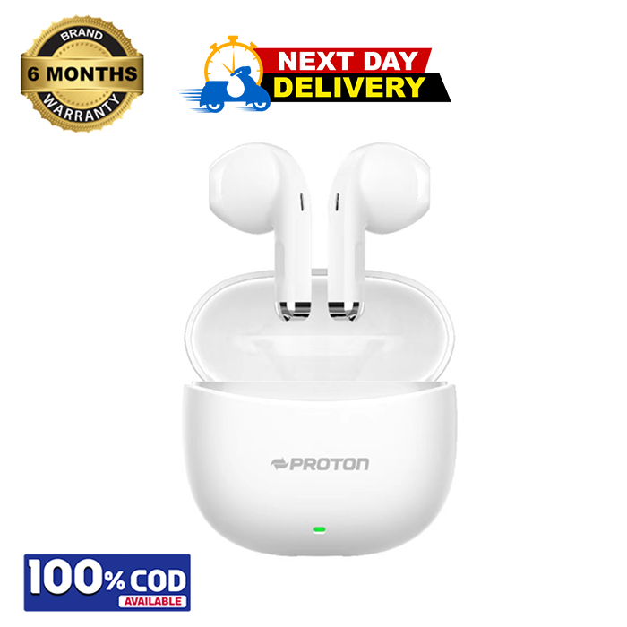 Picture of Proton Wireless Ear Buds Rockerz with Maximum 4 Hours Talking Time White