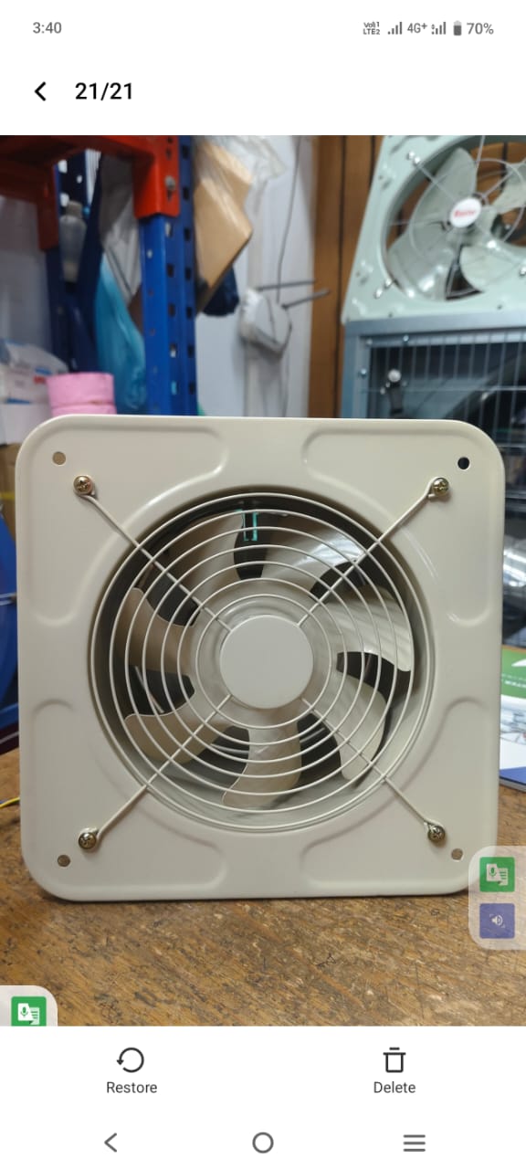 Picture of Metal Exhaust Fan with Shutter.
