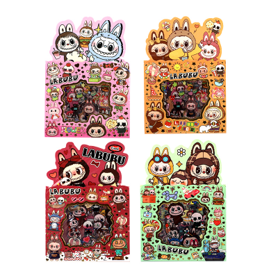 Picture of Labubu The Monsters Die-Cut Sticker Sheet | Collectible Decorative Character Stickers | Perfect for Phones, Laptops, & Journaling | Fun for All Ages- 4 piece set