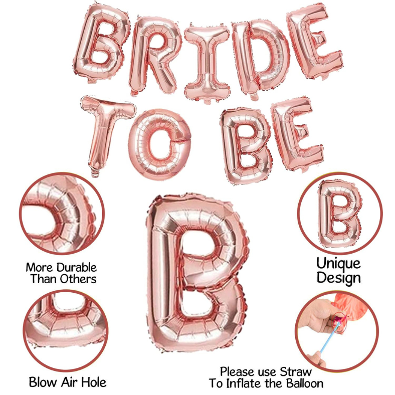 Bride To Be Foil Banner – Perfect for Engagement, Bachelorette & Wedding Party Decoration (Pack of 1 Pc)