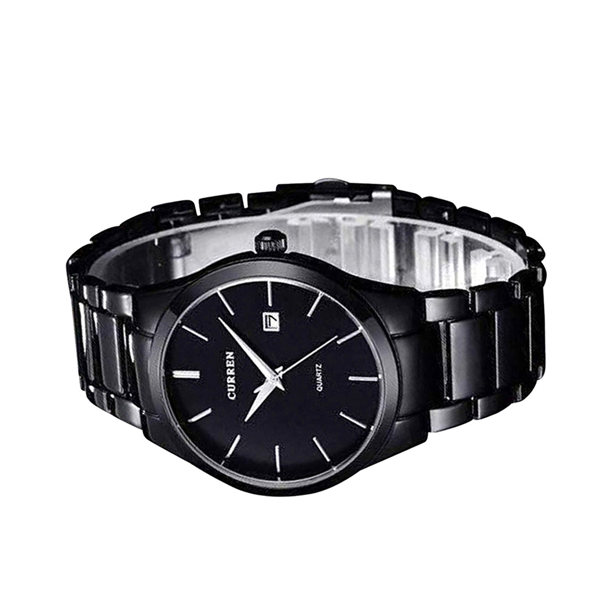 Picture of Curren 8106-Stainless Steel Analog Clock for Men-Black