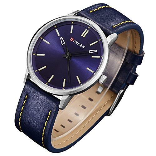 Picture of CURREN C8233L Blue Artificial Leather Analog Watch for Men - Royal Blue