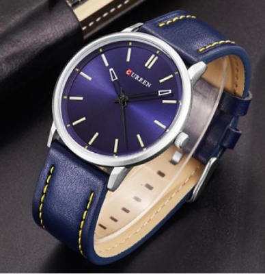 Picture of CURREN C8233L Blue Artificial Leather Analog Watch for Men - Royal Blue