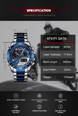 Picture of Naviforce Nf9171 Two-Tone Stainless Steel Wrist Watch  for Men