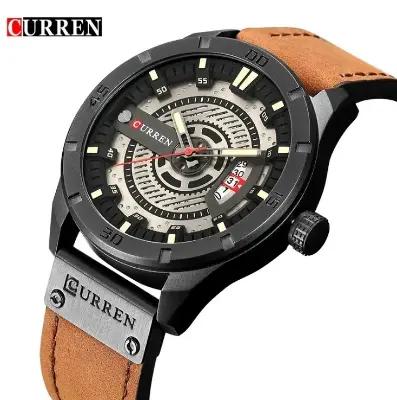 Picture of Curren 8301L - Brown Leather Analog Watch for Men