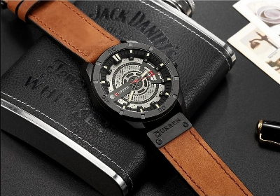 Picture of Curren 8301L - Brown Leather Analog Watch for Men