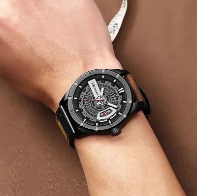 Picture of Curren 8301L - Brown Leather Analog Watch for Men