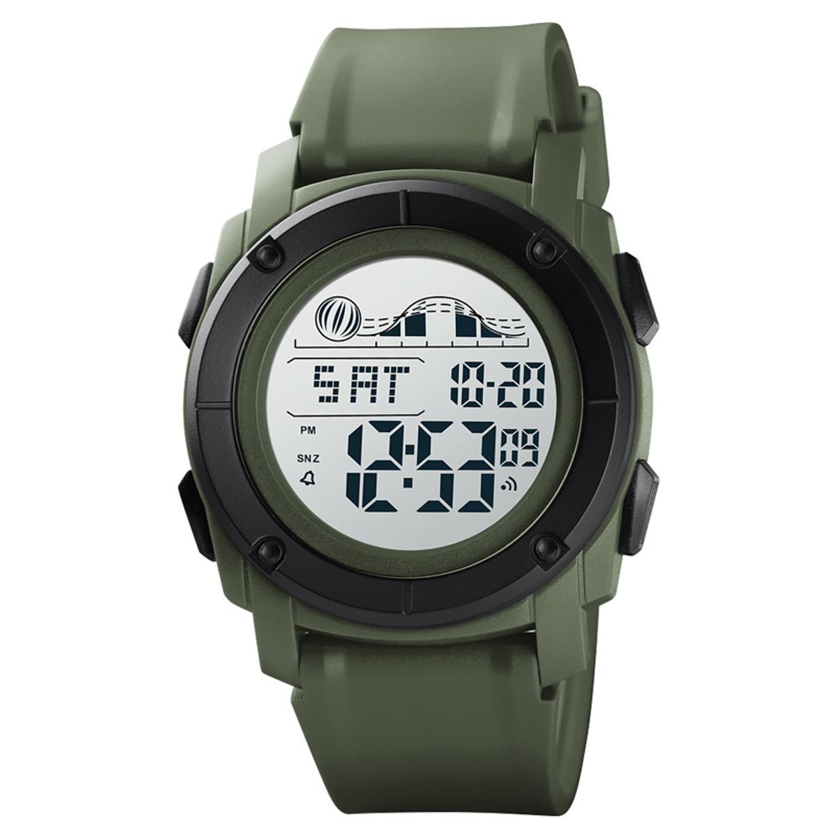 Picture of SKMEI SK1576L Army Green PU Digital Watch For Unisex - Army Green