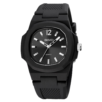 Picture of SKMEI 1717 Black PU Analog Watch For Unisex - Available Color in Black and Silver & Black