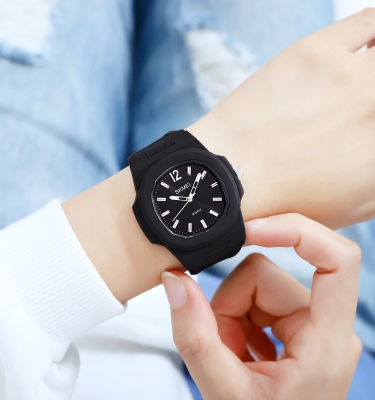 Picture of SKMEI 1717 Black PU Analog Watch For Unisex - Available Color in Black and Silver & Black