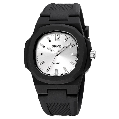 Picture of SKMEI 1717 Black PU Analog Watch For Unisex - Silver & Black