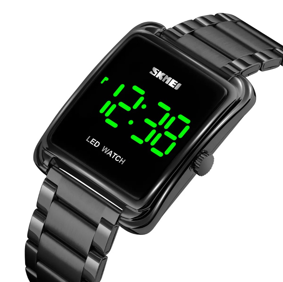 Picture of SKMEI SK1505 Black Stainless Steel Digital Watch For Men - Black