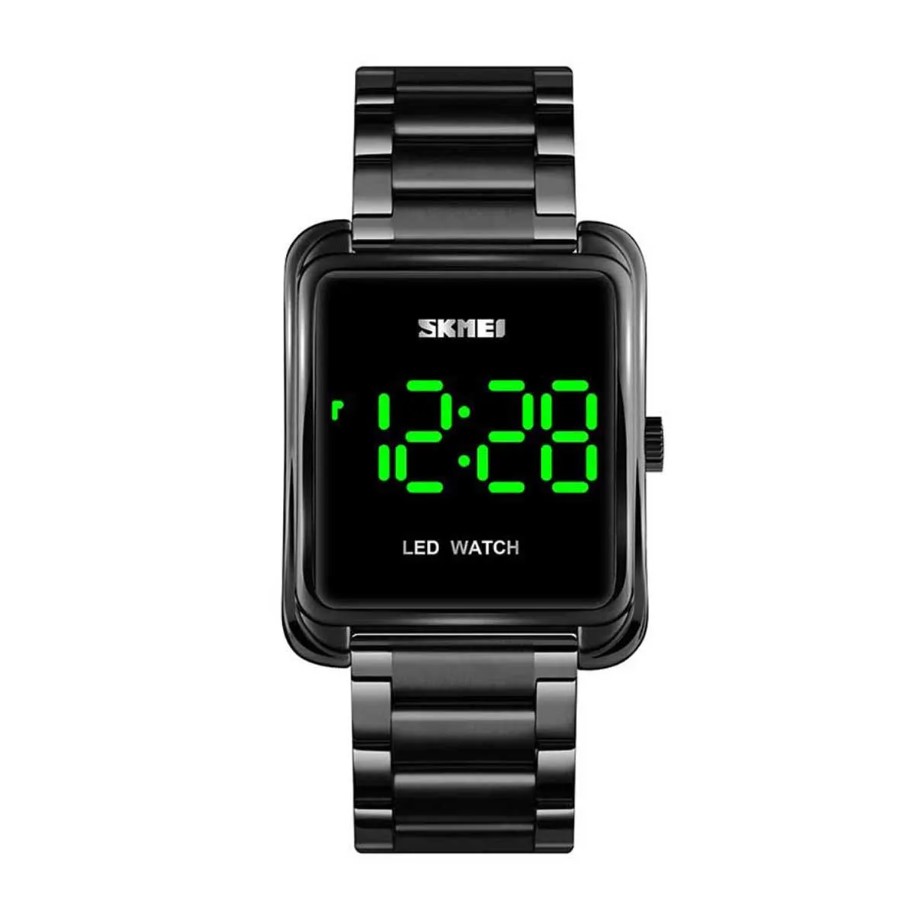 Picture of SKMEI SK1505 Black Stainless Steel Digital Watch For Men - Black