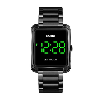 Picture of SKMEI SK1505 Black Stainless Steel Digital Watch For Men - Black