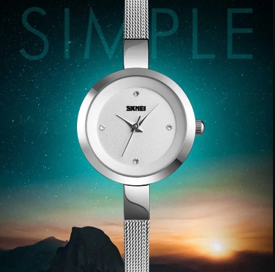 Picture of SKMEI 1390 Stainless Steel Analog Watch For Women - White & Silver