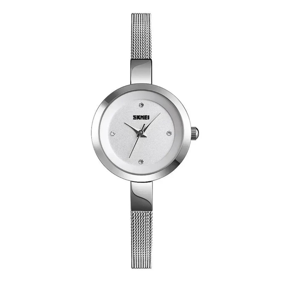 Picture of SKMEI 1390 Stainless Steel Analog Watch For Women - White & Silver