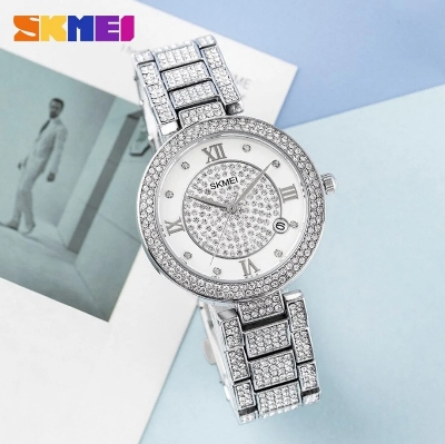 Picture of SKMEI SK1739L Silver Stainless Steel Analog Watch For Women - Silver