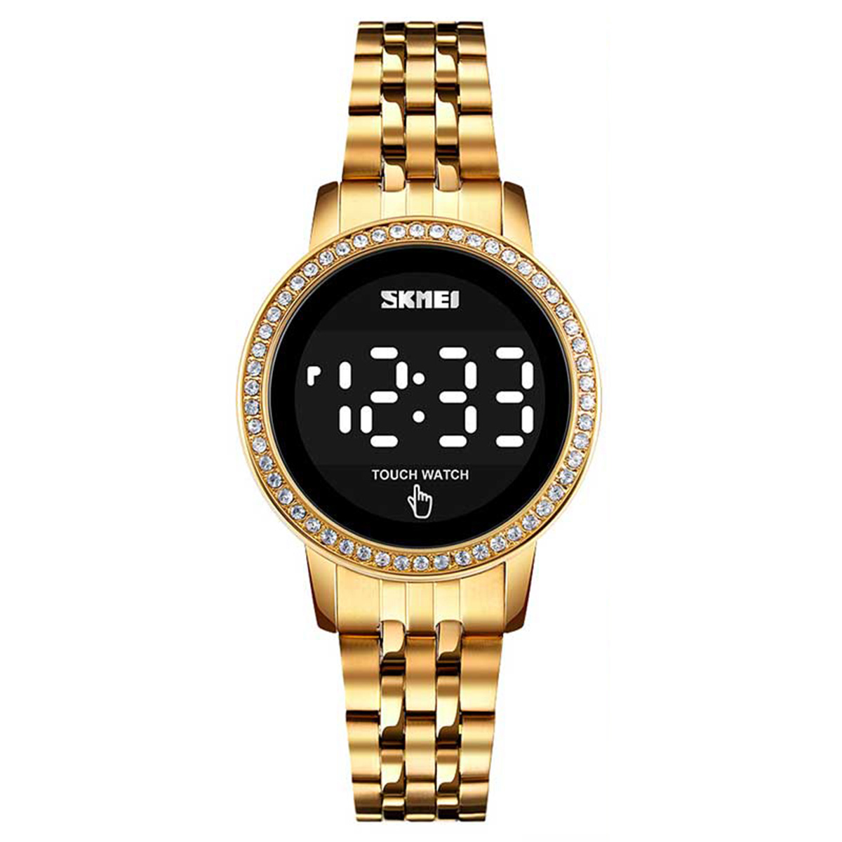 Picture of SKMEI 1669 Golden Stainless Steel Digital Watch For Women - Golden