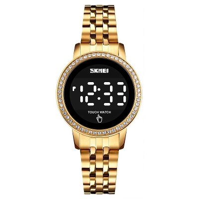 Picture of SKMEI 1669 Golden Stainless Steel Digital Watch For Women - Golden