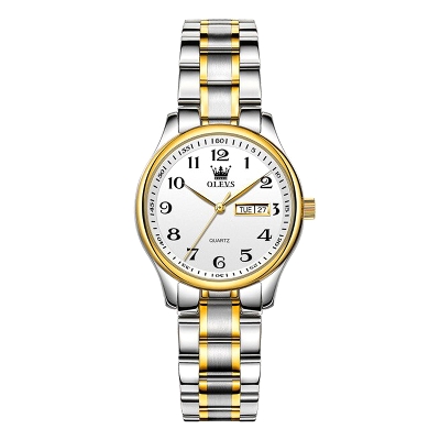 Picture of OLEVS 5567 Silver And Golden Two-tone Stainless Steel Analog Watch For Women - Golden & Silver