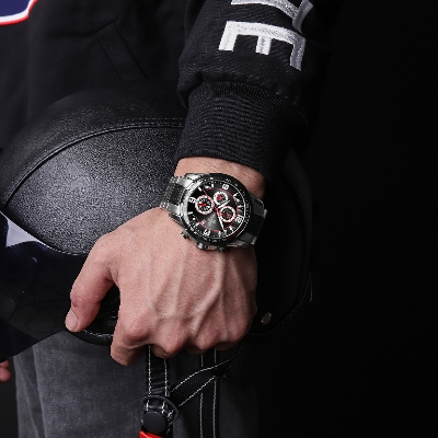 Picture of NAVIFORCE NF8020M Stainless Steel Chronograph Watch For Men - Silver Black