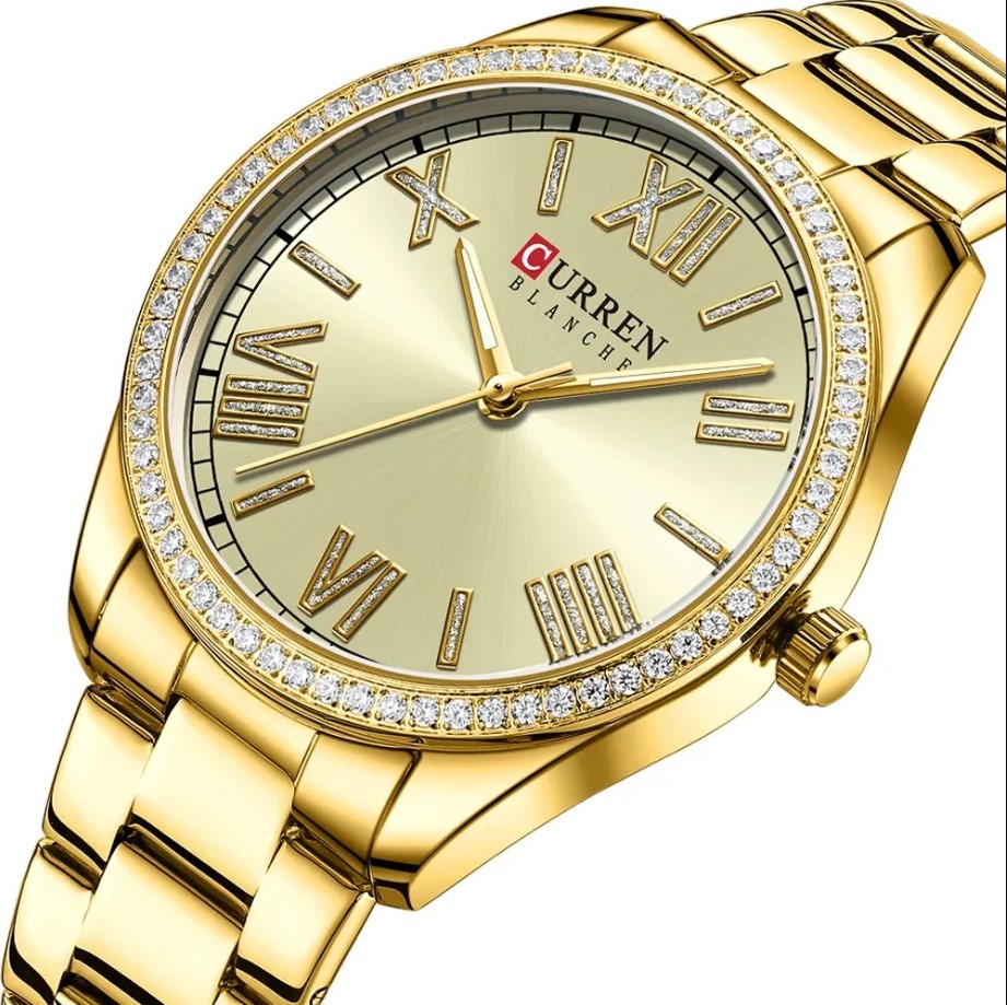 Picture of CURREN C9088 Golden Stainless Steel Analog Watch For Women - Golden
