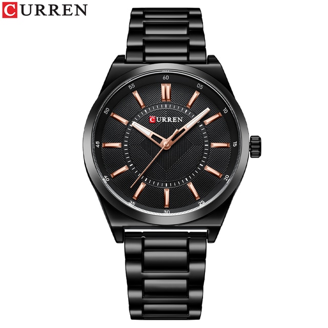 Picture of CURREN C8407M Black Stainless Steel Analog Watch For Men - Black