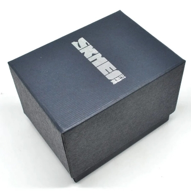 Picture of SKMEI 1818 Black PU Dual Time Watch For Men - Blue & Black