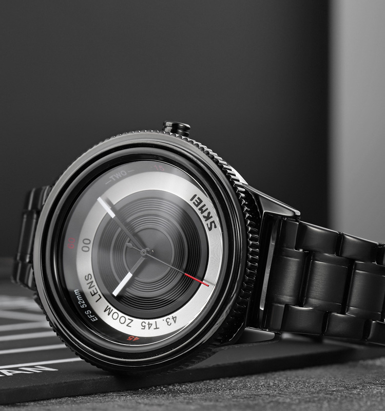 Picture of SKMEI 9267 Black Stainless Steel Analog Watch For Men - Black