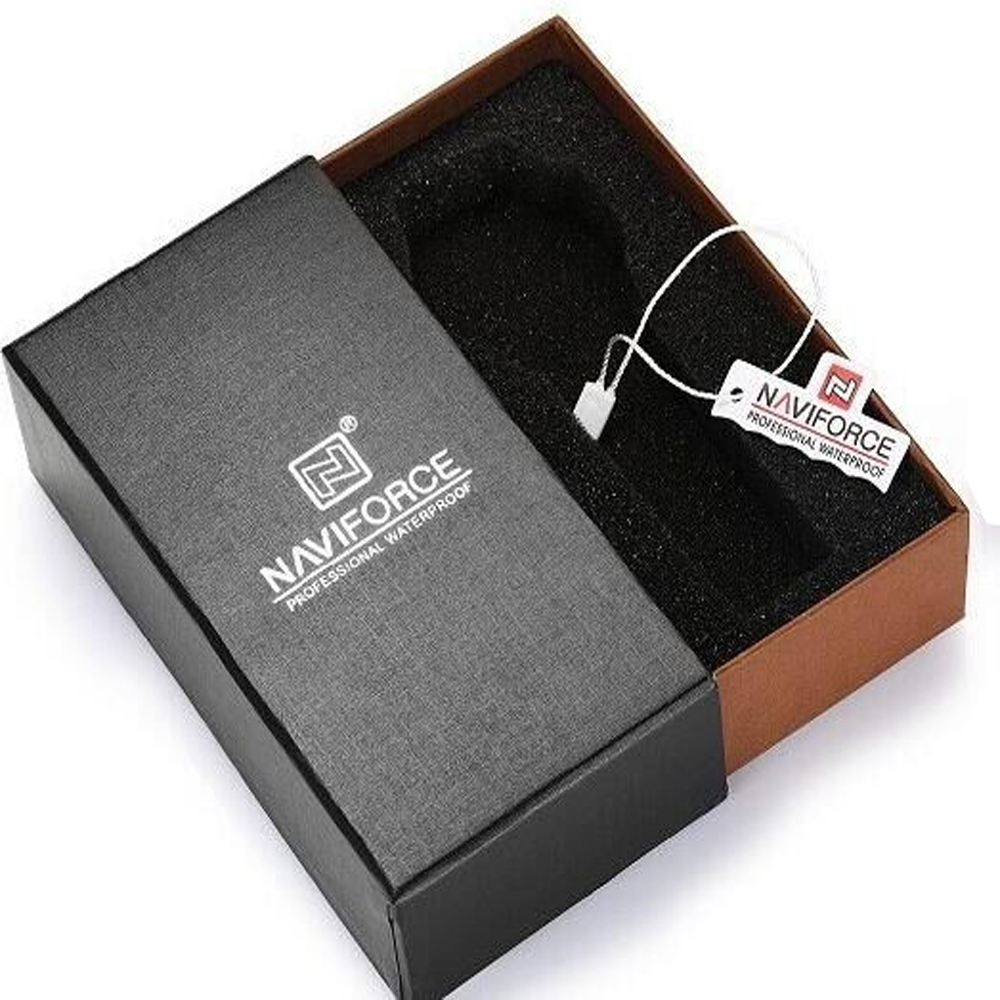 Picture of NAVIFORCE NF8030 Silver Stainless Steel Analog Watch For Men - Black & Silver