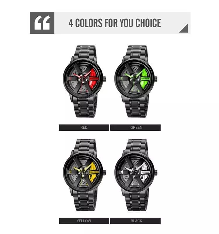 Picture of SKMEI 1787 Black Stainless Steel Rotation Wheel Fashion Waterproof Analog Quartz Watch For Men