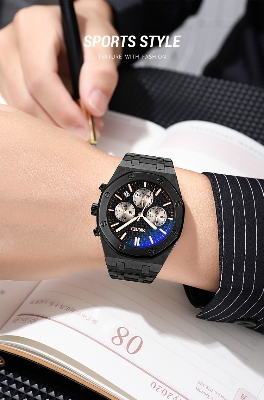 Picture of SKMEI 9296 Stainless Steel Fashion Business Luxury Chronograph Stopwatch Waterproof Quartz Watch For Men