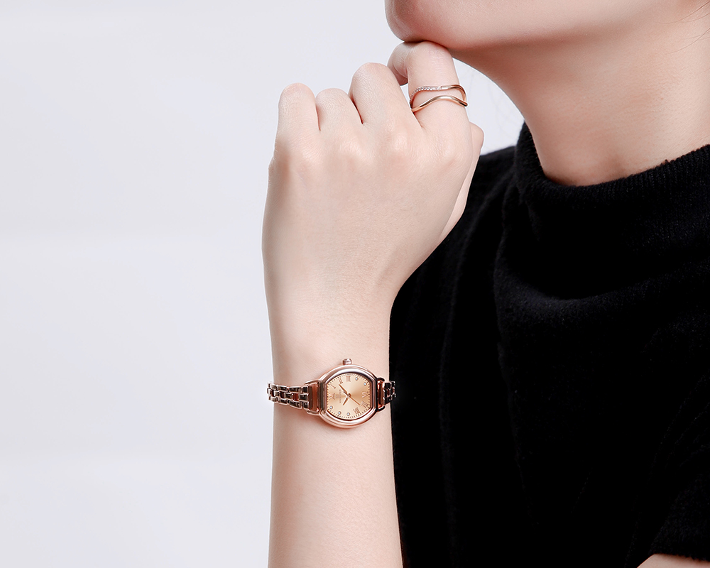 Picture of NAVIFORCE 5035 Ladies High Quality Stainless Steel Bracelet Elegant Barrel Shape Dress Watch