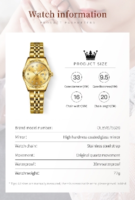 Picture of OLEVS 5520 Stainless Steel Analog Luxury Wrist Watch For Women