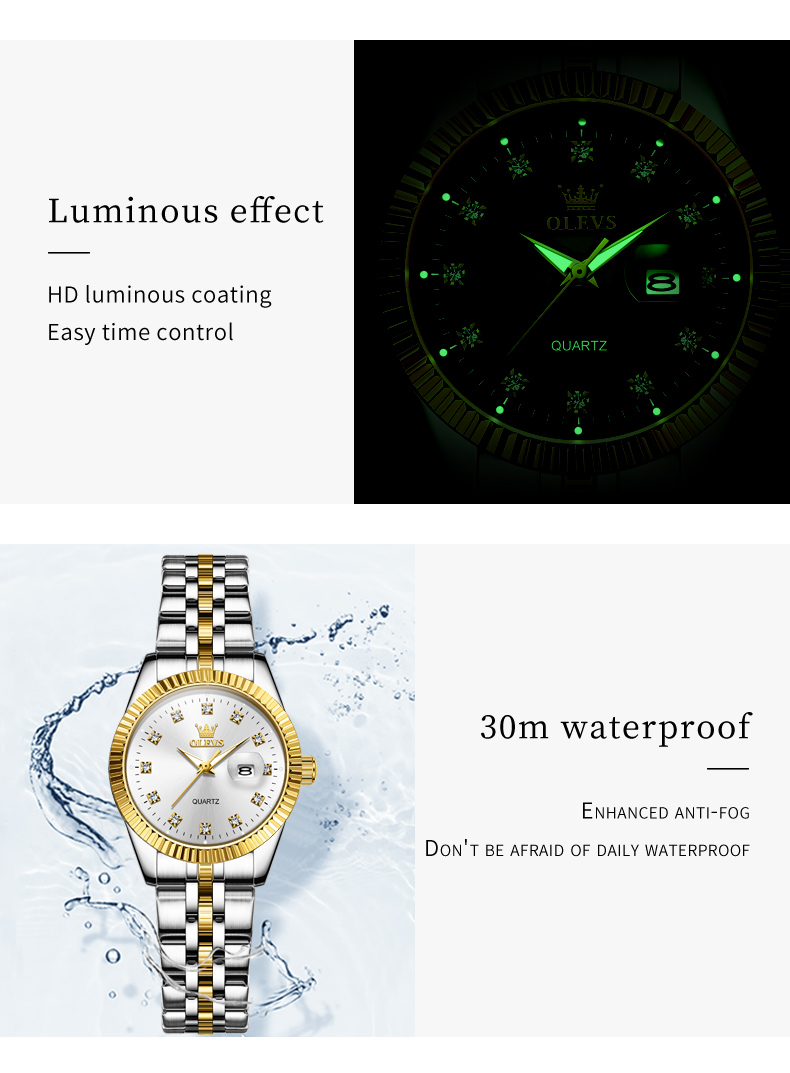 Picture of OLEVS 5520 Stainless Steel Analog Luxury Wrist Watch For Women