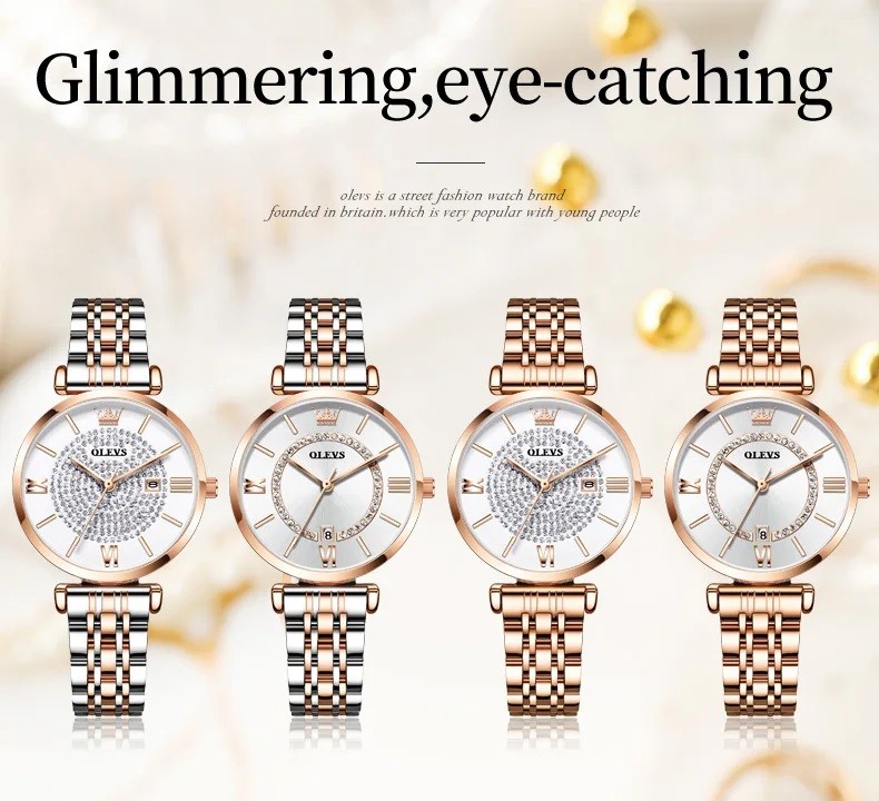 Picture of OLEVS 6892 Stainless Steel Casual Quartz Watches Simple Band Fashion Watch For Women