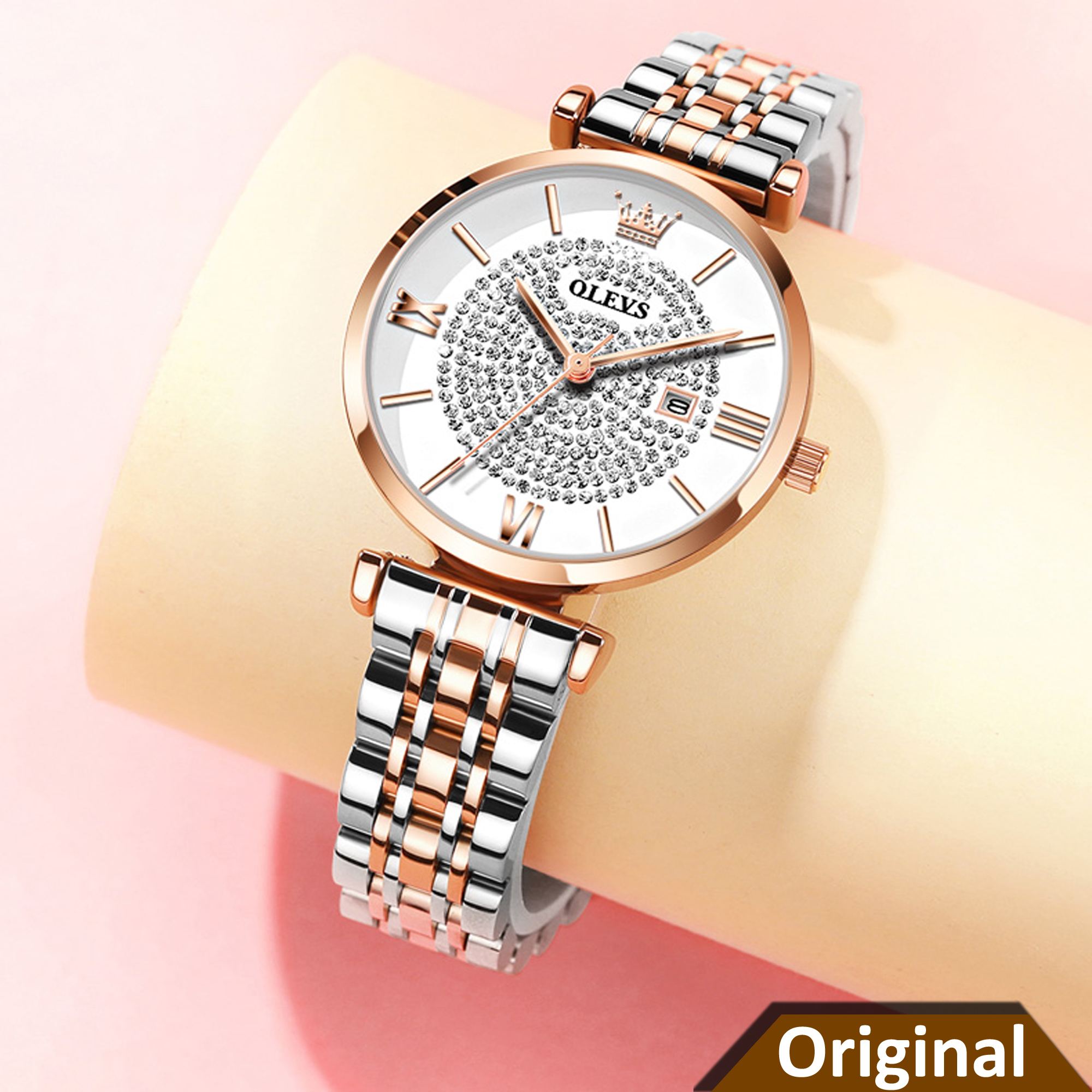 Picture of OLEVS 6892 Stainless Steel Casual Quartz Watches Simple Band Fashion Watch For Women